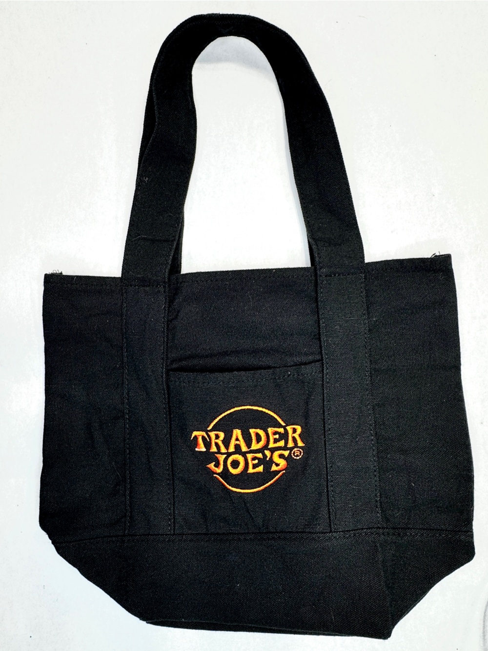 Trader Joe's Mini Canvas Tote Bags - Halloween Black/Orange